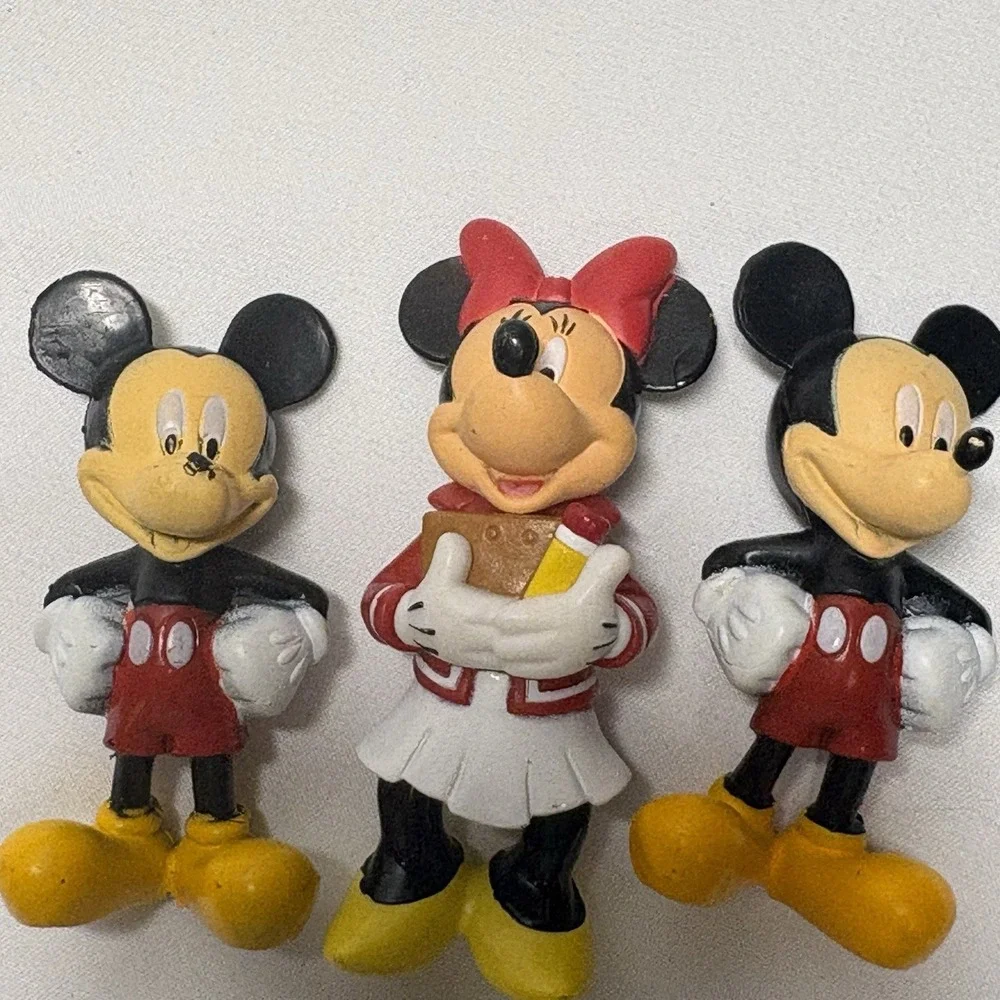 Disney Character Figurines Set Of 7 Mickey (x2) Minnie Donald Goofy Pluto Pirate